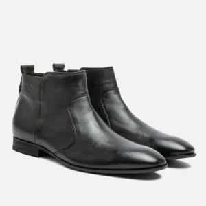 Officielle KOST Boots Cuir Noir Homme 21