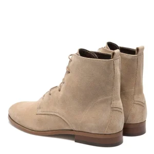 KOST Boots à Lacets Croûte Velours Beige Femme marque pas cher 19