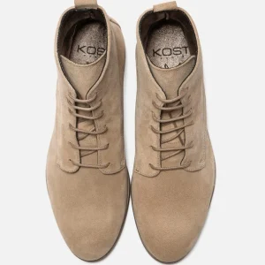 KOST Boots à Lacets Croûte Velours Beige Femme marque pas cher 27