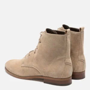 KOST Boots à Lacets Croûte Velours Beige Femme marque pas cher 29