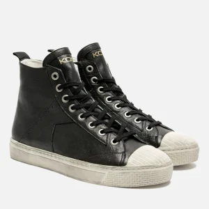 KOST Sneakers Cuir Tannage Végétal Noir Femme destockage 21