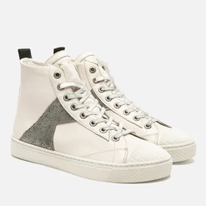 KOST Sneakers Cuir Écru Et Argent Femme prix le plus bas 21