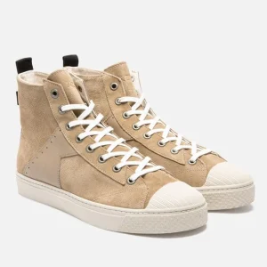 Vente KOST Sneakers Éco-responsable Croûte Velours Beige Femme 25