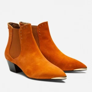 Nouvelle Collection KOST Boots Croûte Velours Marron Femme 31