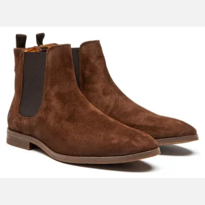 comparez les prix KOST Chelsea Boots Croûte Velours Marron Homme 21