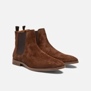 comparez les prix KOST Chelsea Boots Croûte Velours Marron Homme 33