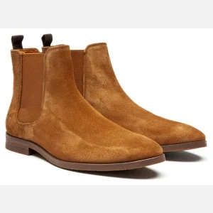 KOST Chelsea Boots Croûte Velours Marron Homme à prix très bas 21