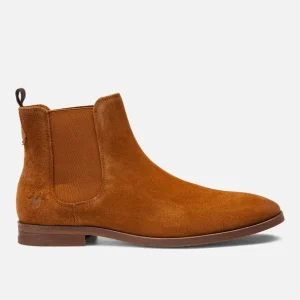 KOST Chelsea Boots Croûte Velours Marron Homme à prix très bas 31