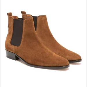 KOST Chelsea Boots à Talons Croûte Velours Marron Homme Achat 15