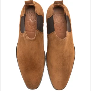 KOST Chelsea Boots à Talons Croûte Velours Marron Homme Achat 17