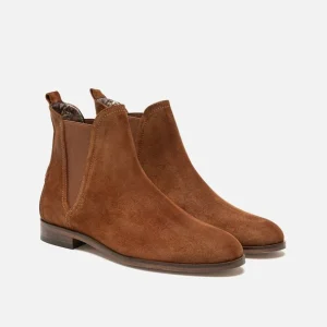 KOST Chelsea Boots Croûte Velours Cognac Femme marque pas cher en ligne 21