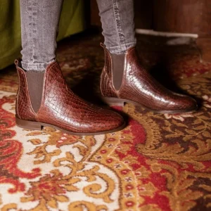 prix pas cher KOST Chelsea Boots Cuir Tannage Végétal Marron Femme 30