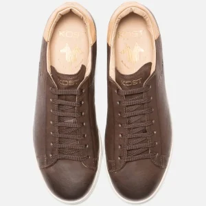 Neuve avec étiquette KOST Sneakers Cuir Tannage Végétal Marron Homme 27