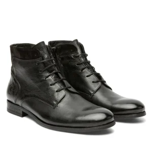 KOST Boots Cuir à Lacets Noir Homme site soldes 25