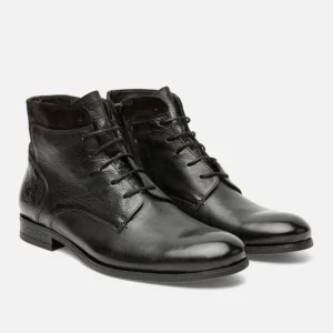 KOST Boots Cuir à Lacets Noir Homme site soldes 21