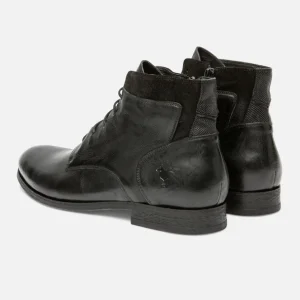 KOST Boots Cuir à Lacets Noir Homme site soldes 15