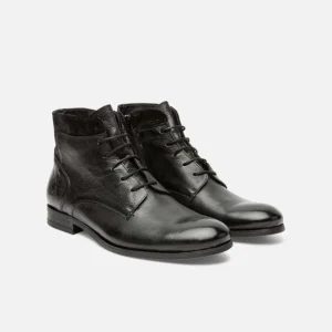 KOST Boots Cuir à Lacets Noir Homme site soldes 33