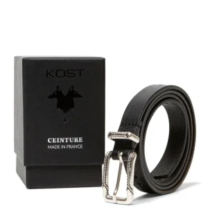 KOST Ceinture Femme Made In France Cuir Tannage Végétal Noir Livraison internationale 28