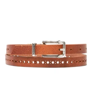 KOST Ceinture Femme Made In France Cuir Tannage Végétal Noisette Dernières Nouveautés 22