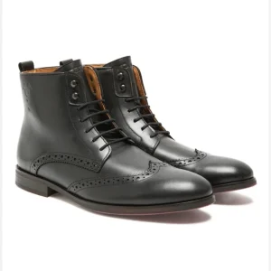 KOST Bottines à Lacets Noires Made In France En Cuir Tannage Végétal Homme mode pas chere 15