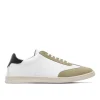 KOST Sneakers Cuir Blanc Et Kaki Made In France Homme boutique 35