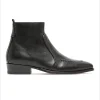 boutique en ligne france KOST Boots Cuir Noir Femme 35