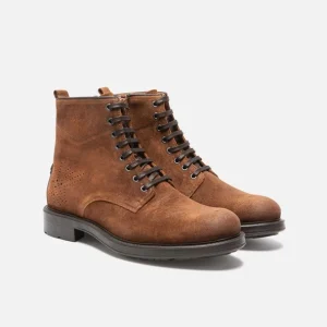 KOST Bottines à Lacets Croûte Velours Marron Homme marques pas cher 34