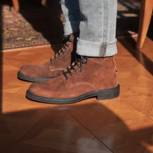 KOST Bottines à Lacets Croûte Velours Marron Homme marques pas cher 36