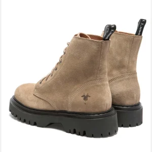 pas cher en vente KOST Bottines Chunky Croûte Velours Beige Femme 19