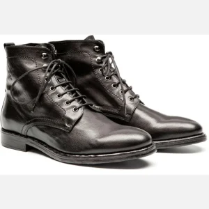 mode KOST Bottines à Lacets Cuir Noir Homme 19