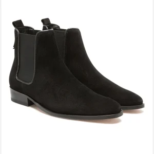 KOST Chelsea Boots Croûte Velours Noir Femme pas cher marque 15