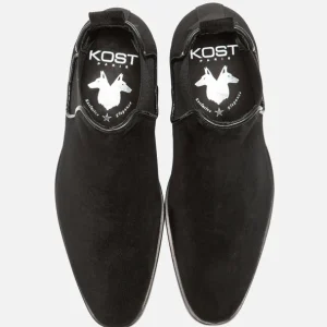 KOST Chelsea Boots Croûte Velours Noir Femme pas cher marque 27