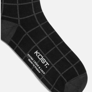 Acheter KOST Chaussettes Made In France Coton Bio Gris Et Noir Homme 19