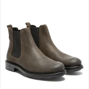 site soldes KOST Chelsea Boots Croûte Velours Vert Homme 14