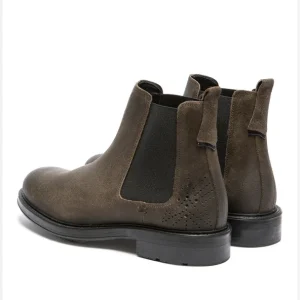 site soldes KOST Chelsea Boots Croûte Velours Vert Homme 18