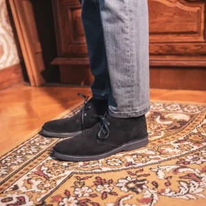 magasins pas chers KOST Desert Boots Croûte Velours Noir Homme 36